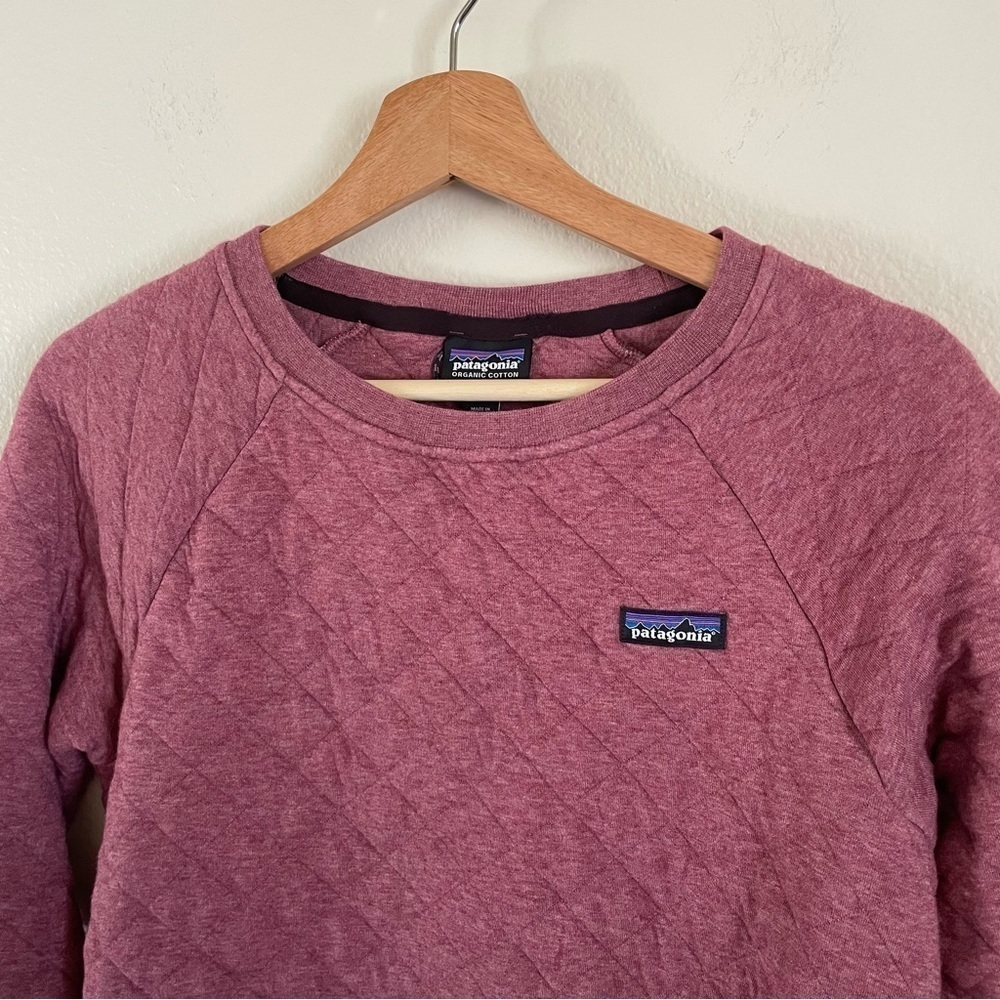 Patagonia Organic Cotton Quilted Crewneck Sweatshirt Kiln Pink Size XS - Picture 3 of 8